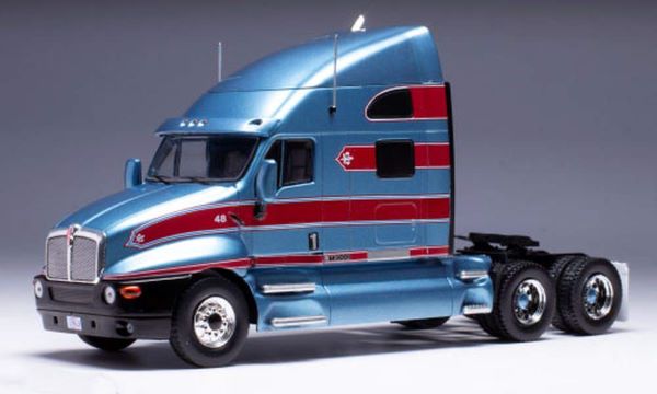 Kenworth T2000 1998 Lichtblauw Metallic/Donkerrood - 1:43